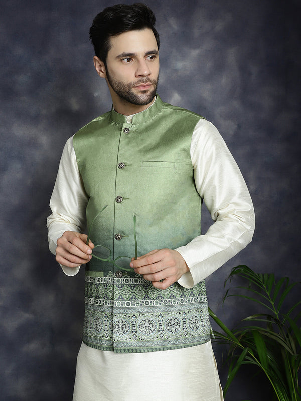 Men's Printed Nehru Jacket