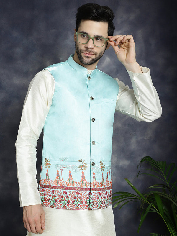 Men's Printed Nehru Jacket