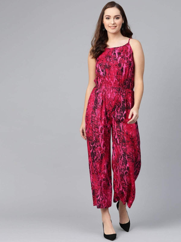 Women's Printed Strappy Jumpsuit - Pannkh