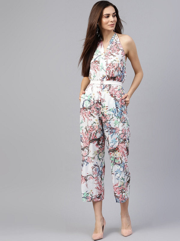 Women's Tropical Printed Jumpsuit - Pannkh