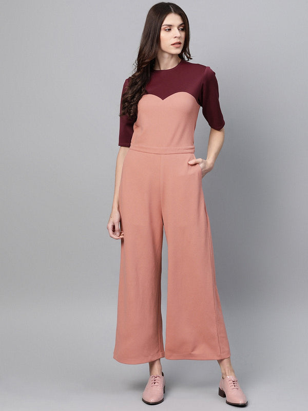 Women's Color-Block Jumpsuit - Pannkh