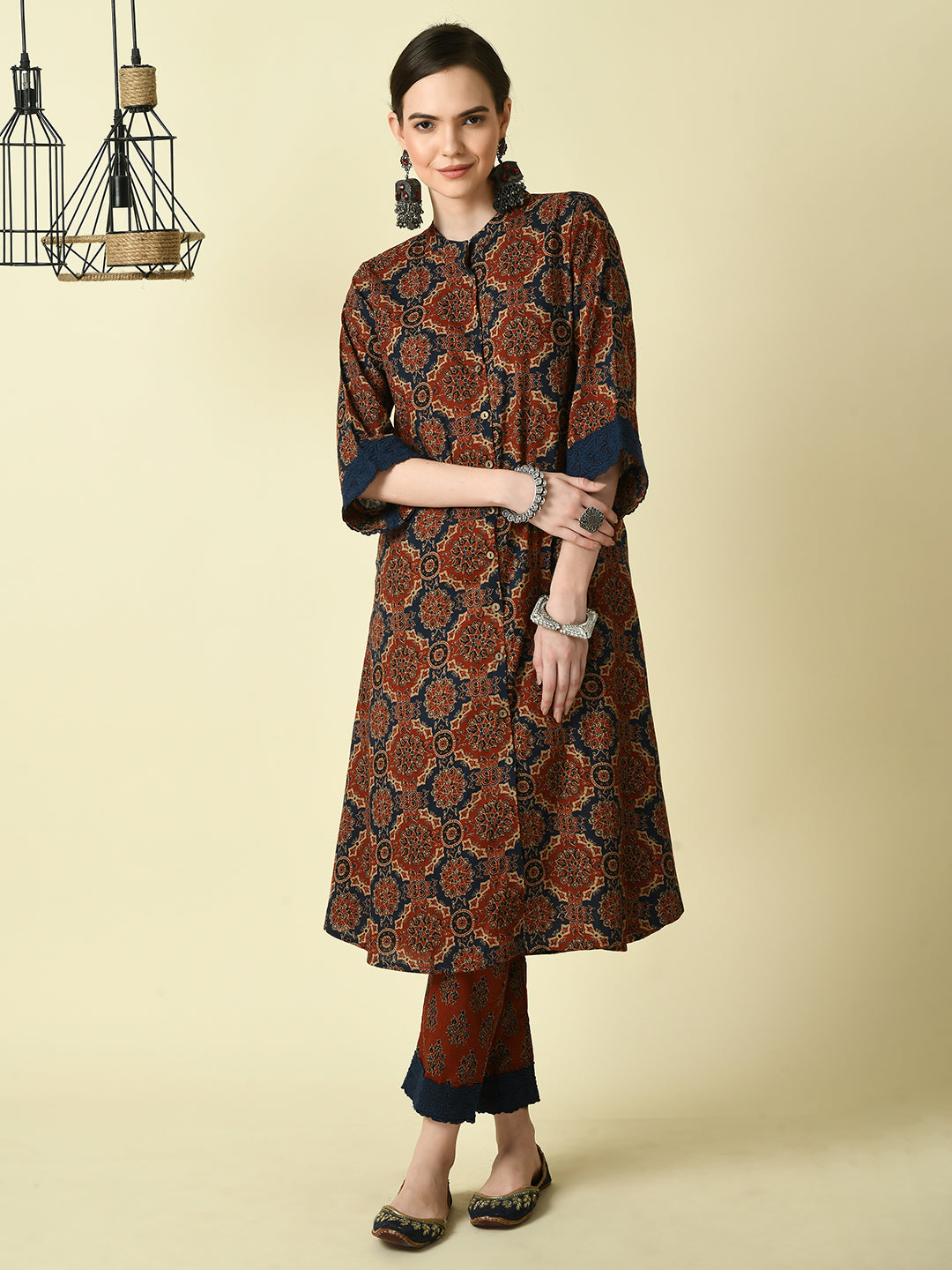 Women's Multi A-Line Printed Kurta - Myshka