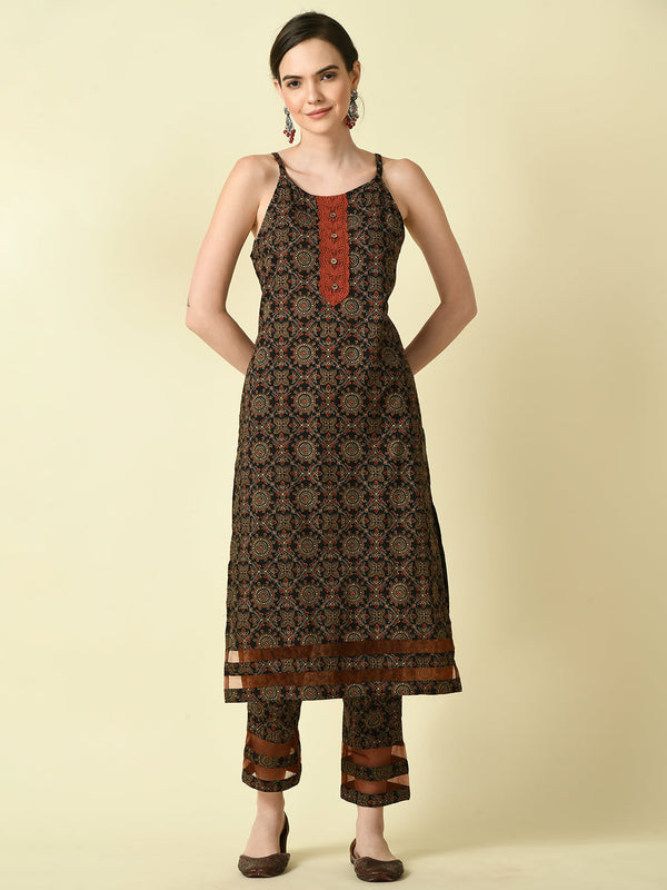 Women's Multi Straight Printed Kurta - Myshka