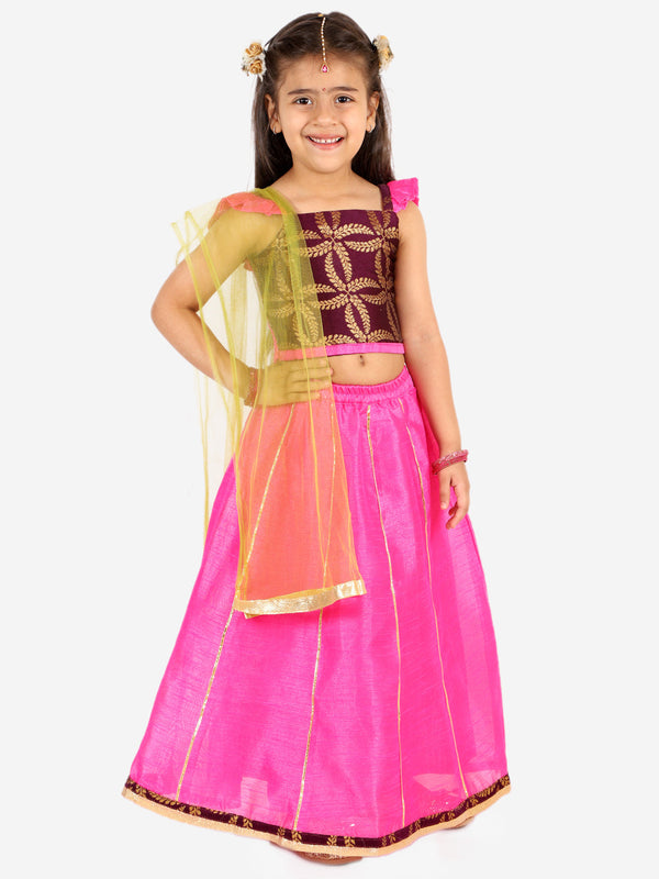 Dupioni Silk Lehenga & Blouse Set for Girls -  KID1 Girls