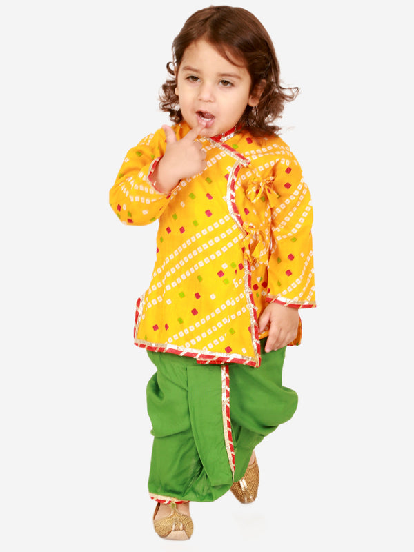 Boy's Bandhani print anghrakha kurta dhoti - KID1 Boys