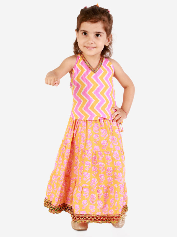 Girl's Banjara skirt with halter neck choli - KID1 Girls