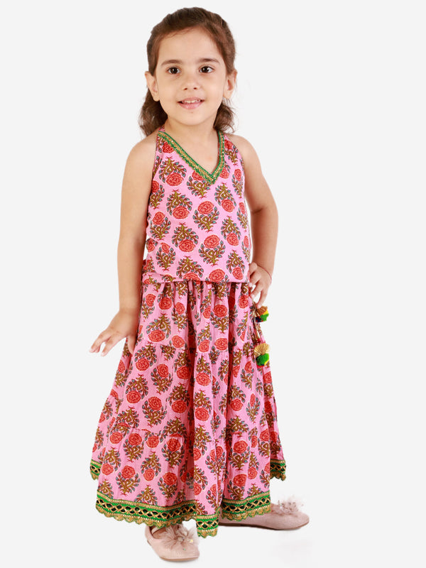 Girl's Banjara skirt with halter neck choli - KID1 Girls