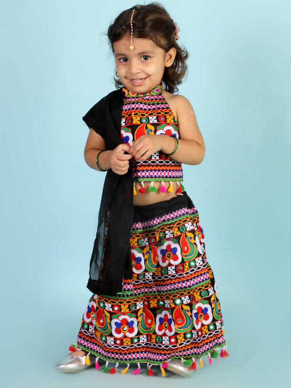 Girl's Bandhani Navratri Lehenga - Kid1 Girls