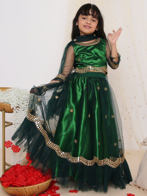 Girl's Nargis Net Full Lehenga Choli - Kid1