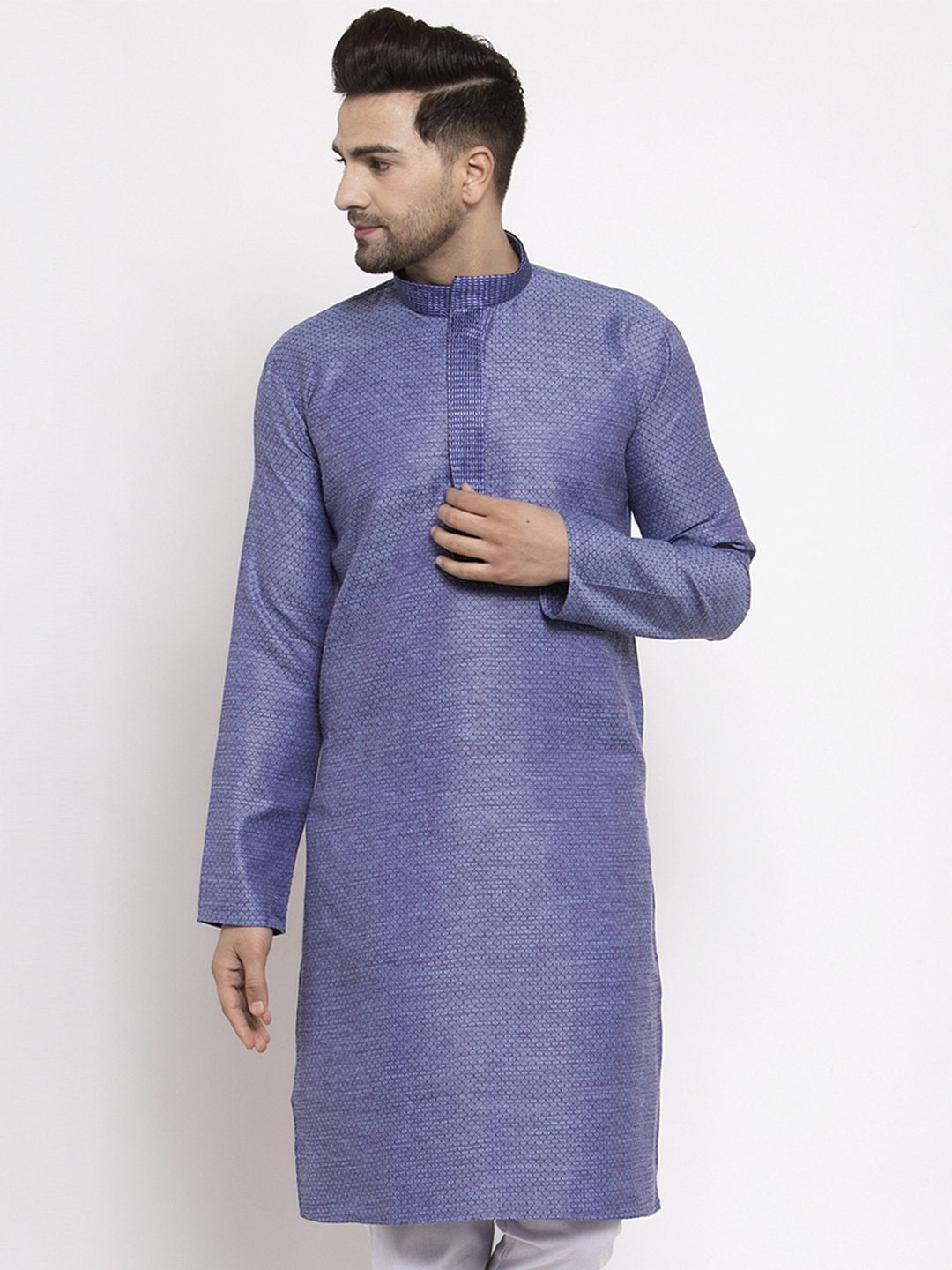 Men's Embroidered Kurta Only - Virat Fashions