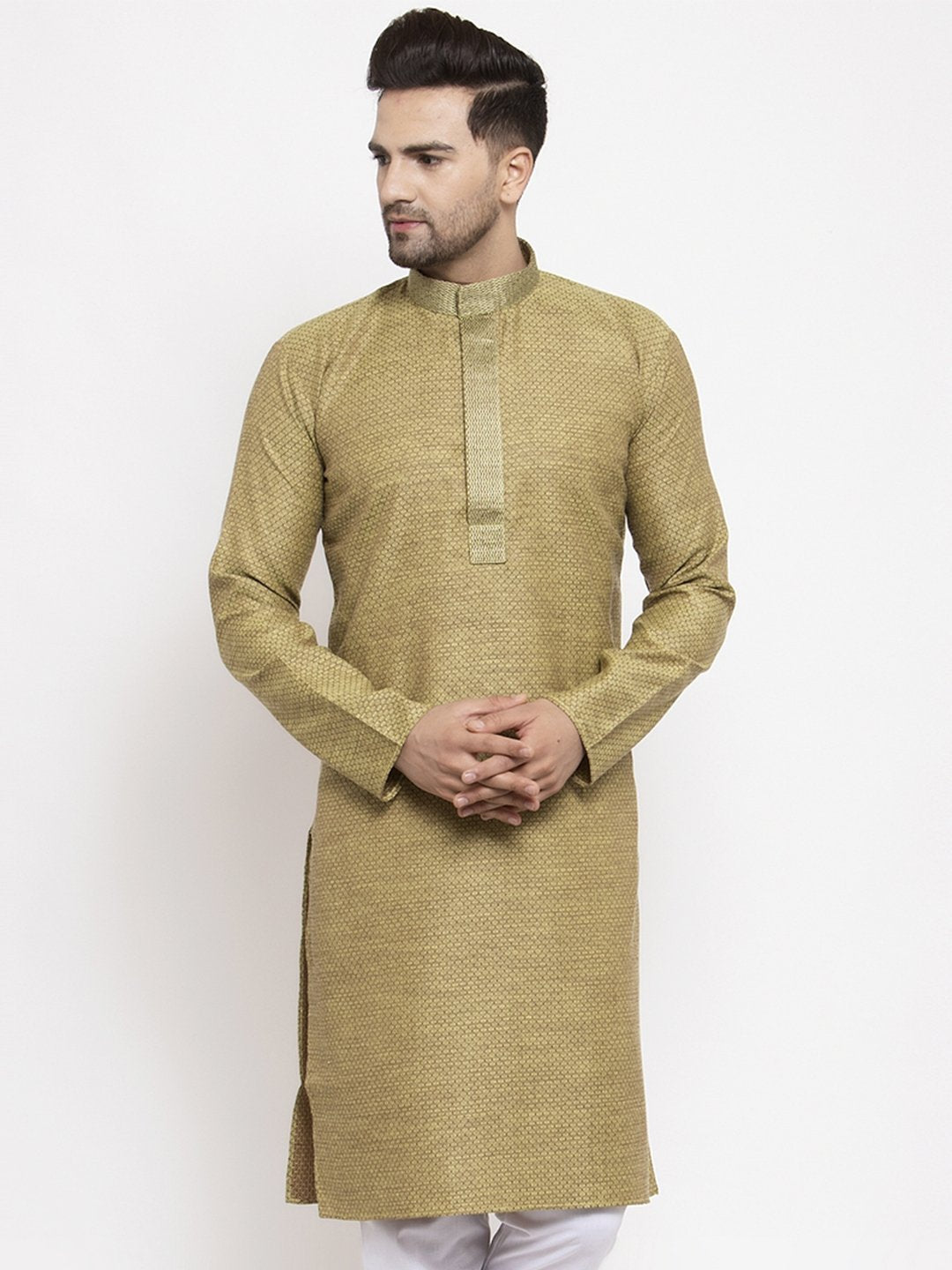 Men's Embroidered Kurta Only - Virat Fashions