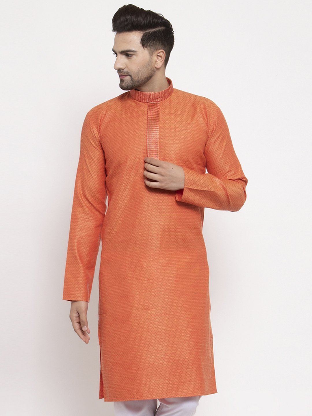 Men's Embroidered Kurta Only - Virat Fashions