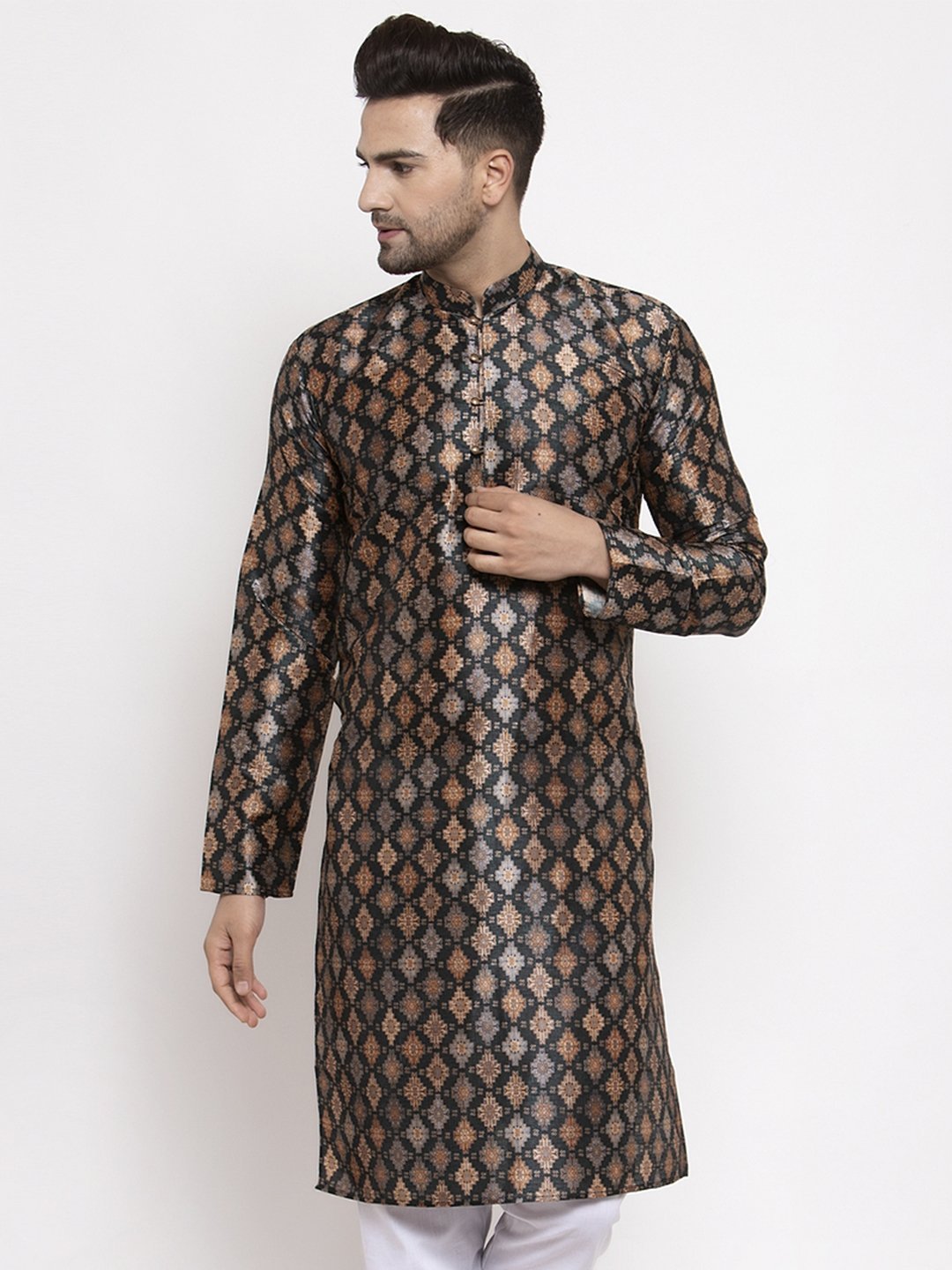 Men's Printed Kurta Only - Virat Fashions