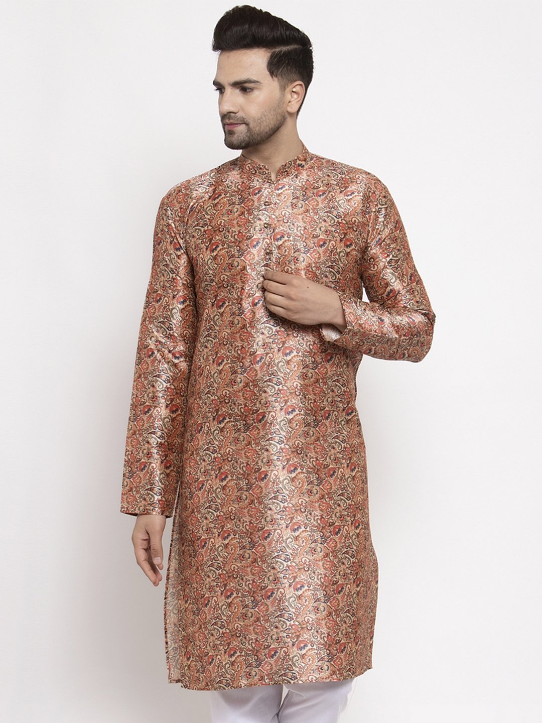 Men's Printed Kurta Only - Virat Fashions