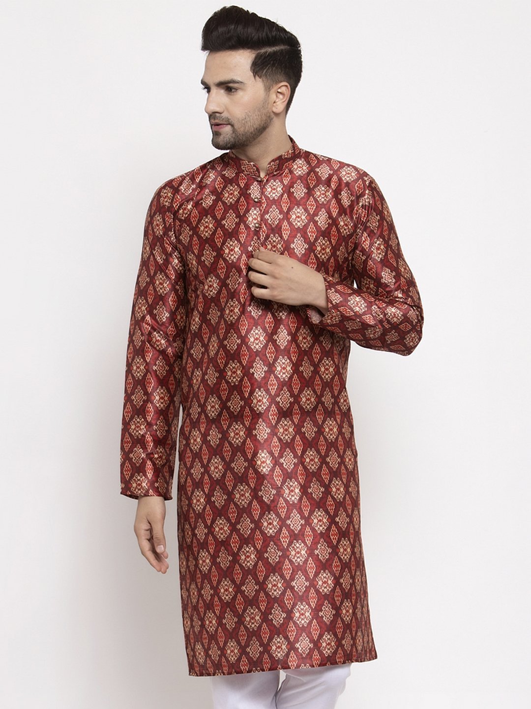 Men's Printed Kurta Only - Virat Fashions