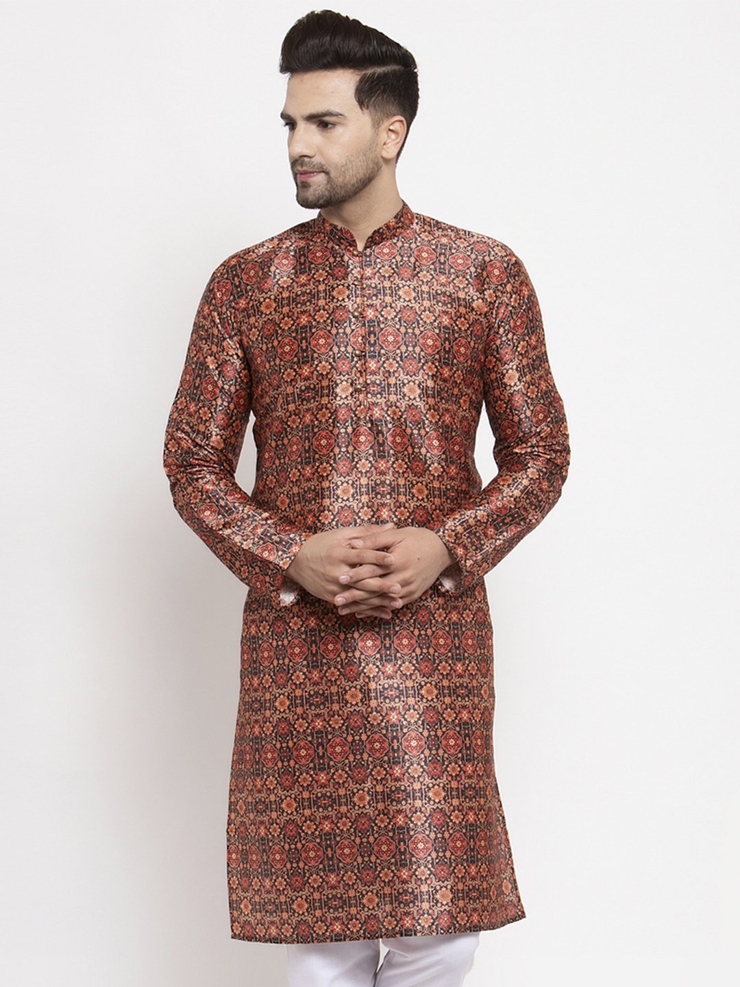 Men's Printed Kurta Only - Virat Fashions