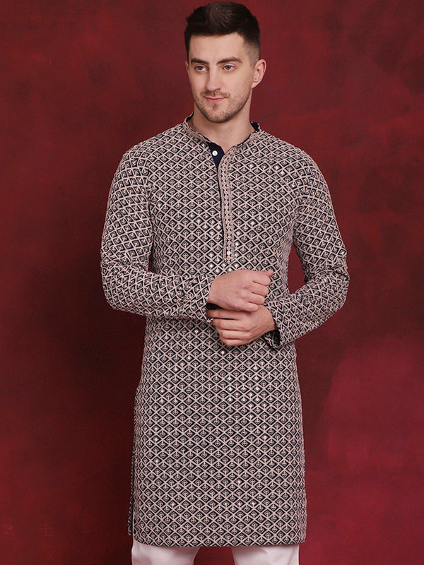 Sequin Embroidered Pure Cotton Kurtas