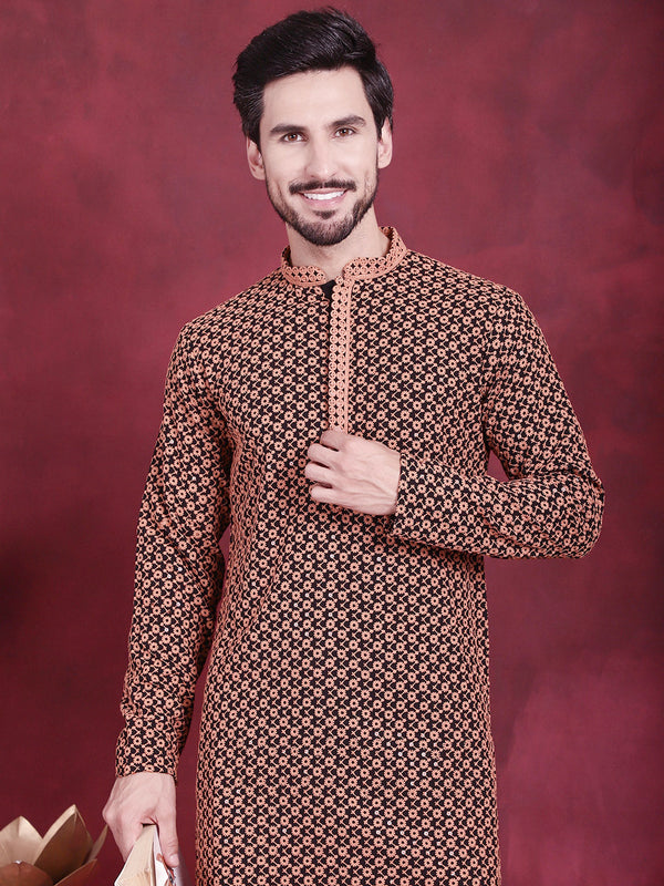 Men's Sequins Embroidered Kurtas