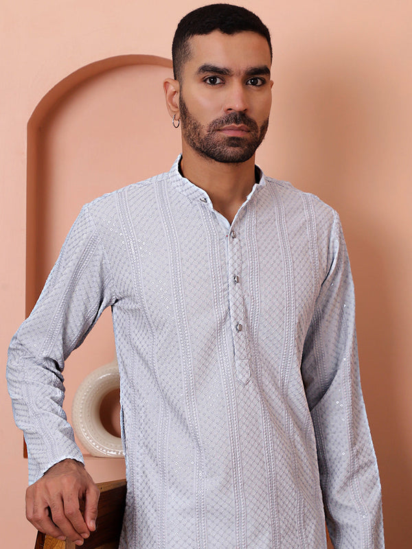 Men's Sequins Embroidered Kurtas