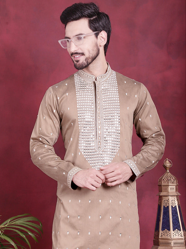 Men's Sequins Embroidered Kurtas.