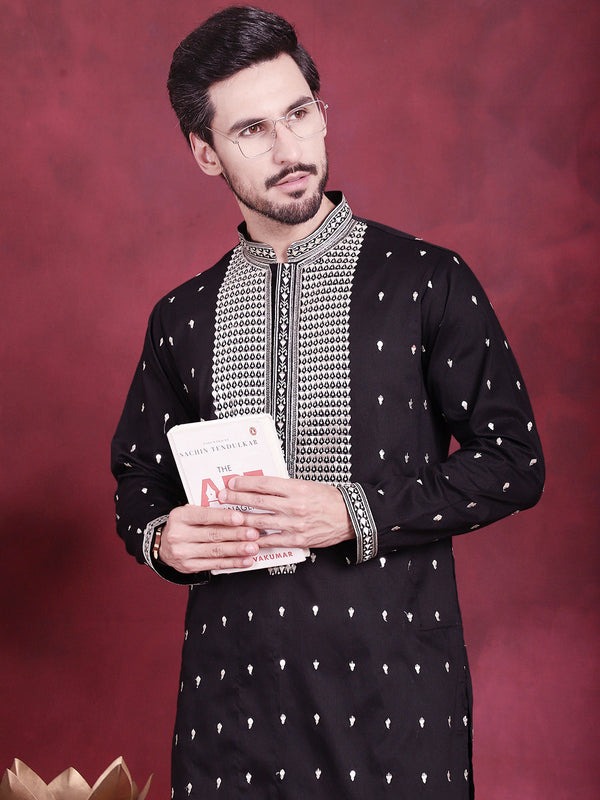 Men's Sequins Embroidered Kurtas.