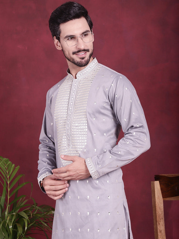 Men's Sequins Embroidered Kurtas.