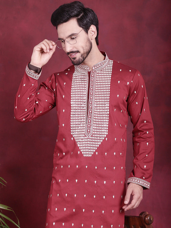 Men's Sequins Embroidered Kurtas.