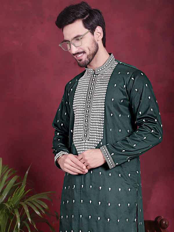 Men's Sequins Embroidered Kurtas.