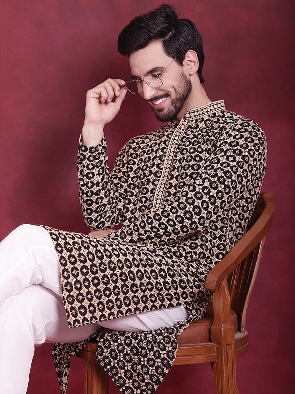 Men's Sequins Embroidered Kurtas