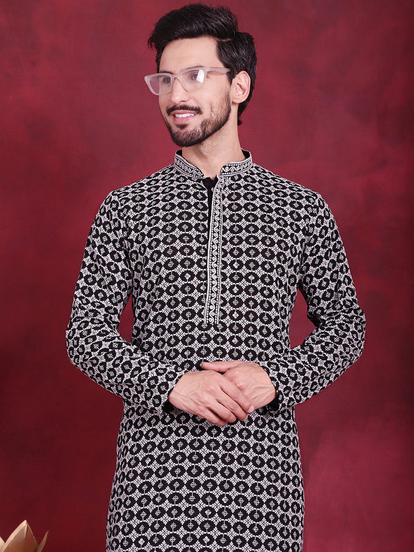 Men's Sequins Embroidered Kurtas