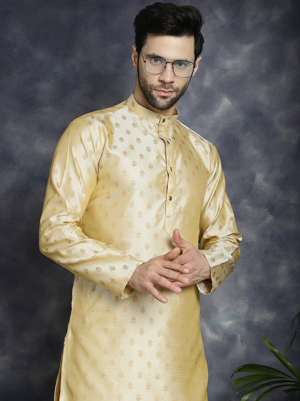 Woven Design Silk Blend Kurtas