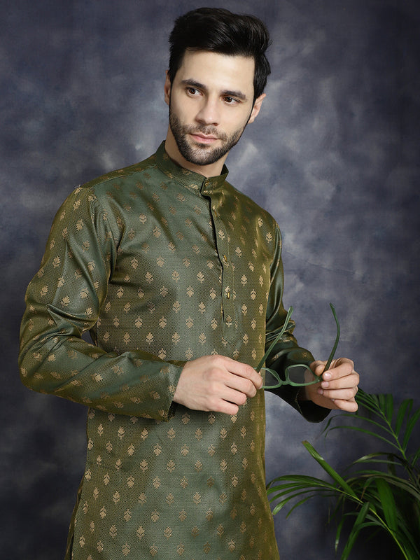 Woven Design Silk Blend Kurtas