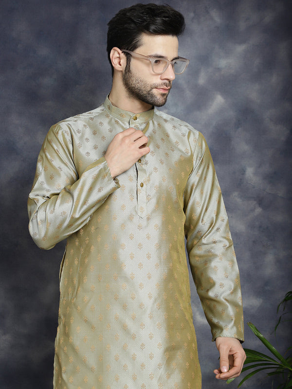 Woven Design Silk Blend Kurtas