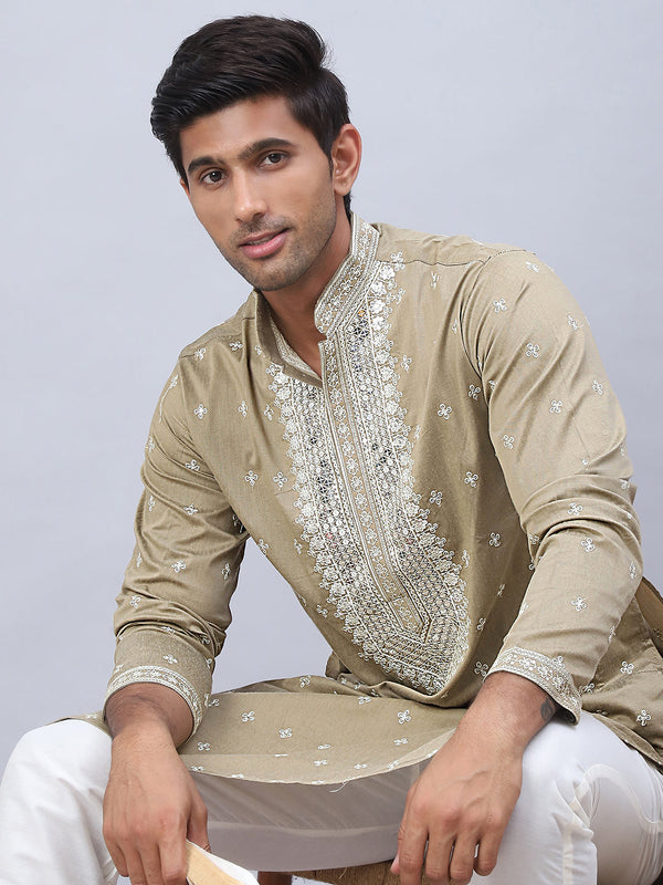 Men's Sequins Embroidered Kurtas