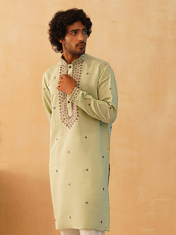 Men's Sequins Embroidered Kurtas