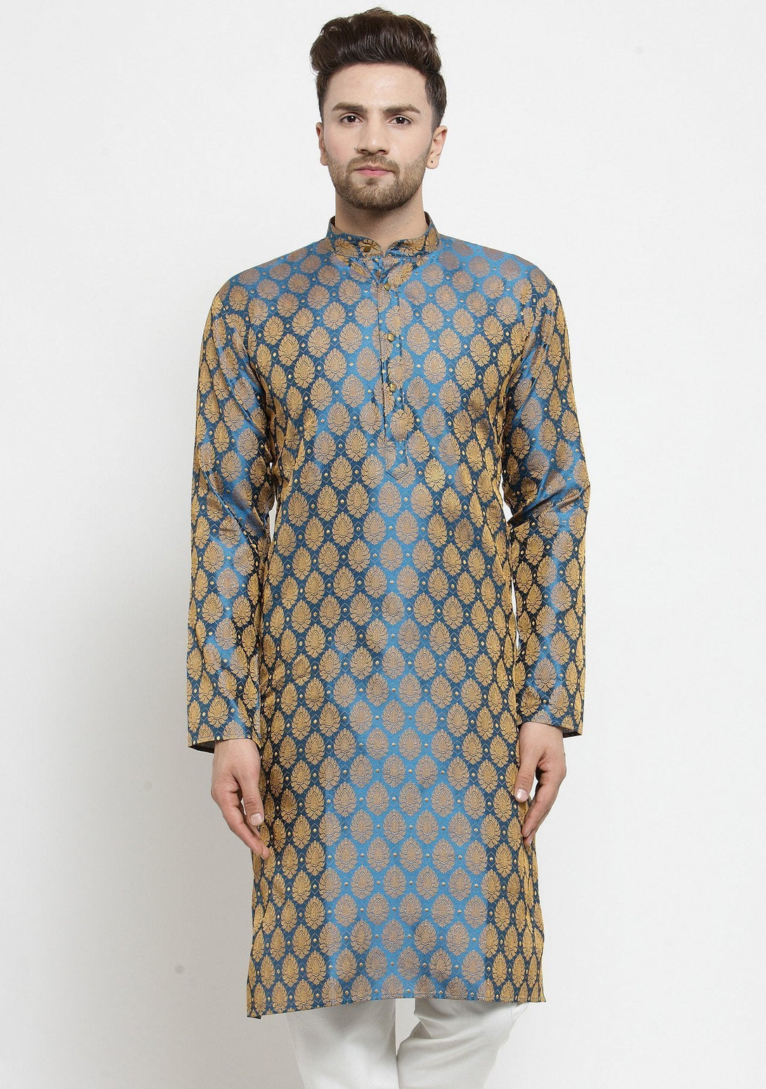 Men's Self Design Kurta Only by Virat Fashions (1 Pc Set)