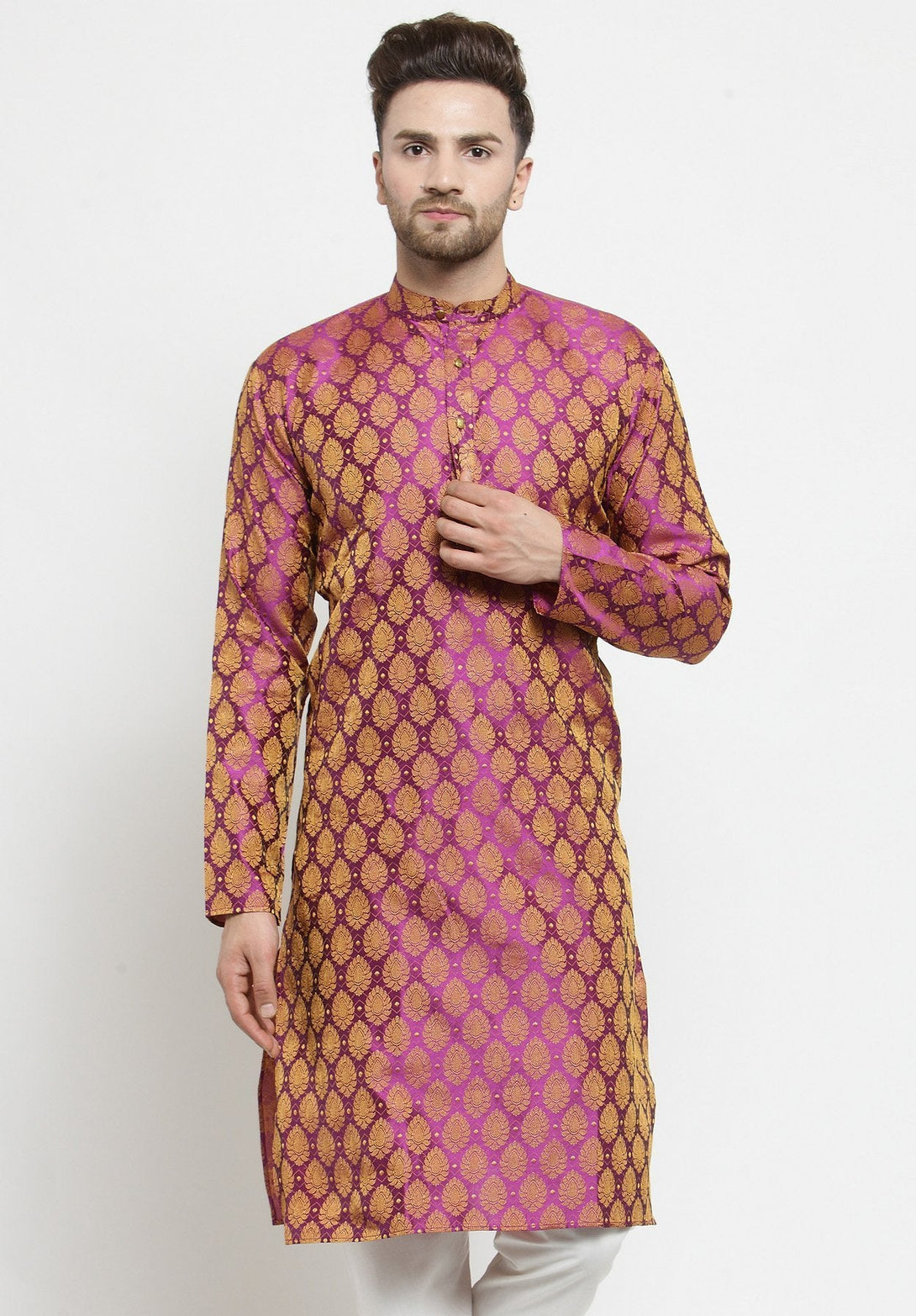 Men's Self Design Kurta Only by Virat Fashions (1 Pc Set)