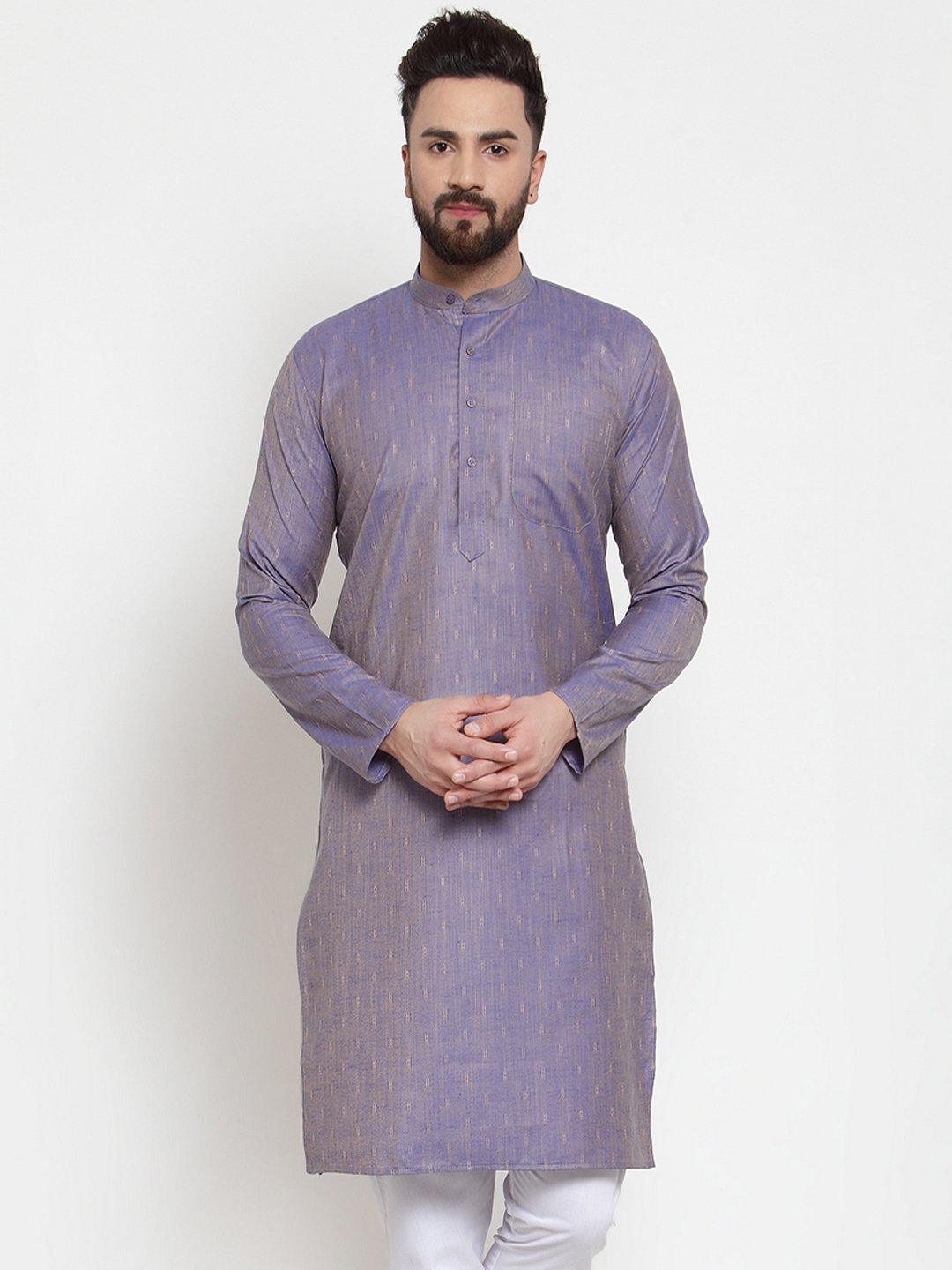 Men's Self Design Kurta Only - Virat Fashions