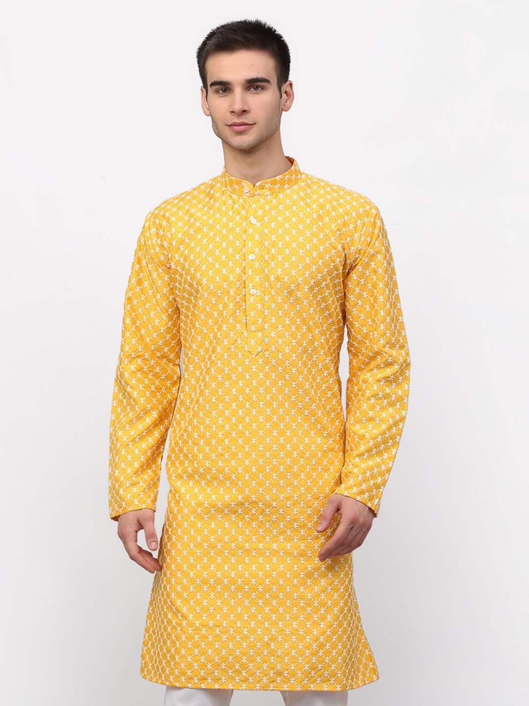 Men's Chikankari Kurta by Virat Fashions- (1pc set)