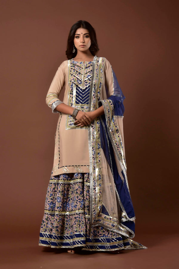 Women's Gulshan Blue Garara Set - Kiswah