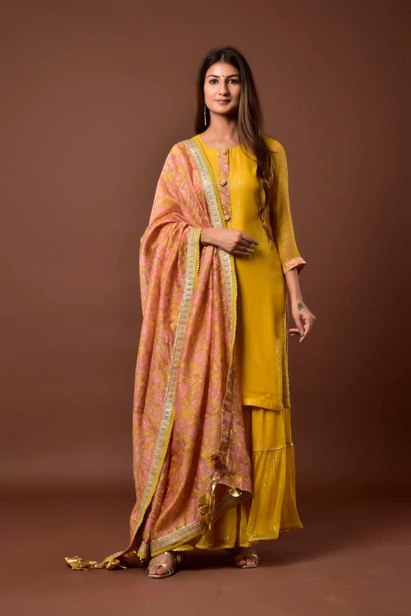 Women's Sitara Ochre Garara Set - Kiswah