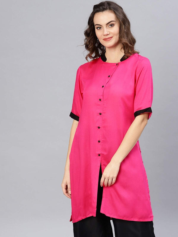 Women's Tilted Placket Kurta - Pannkh