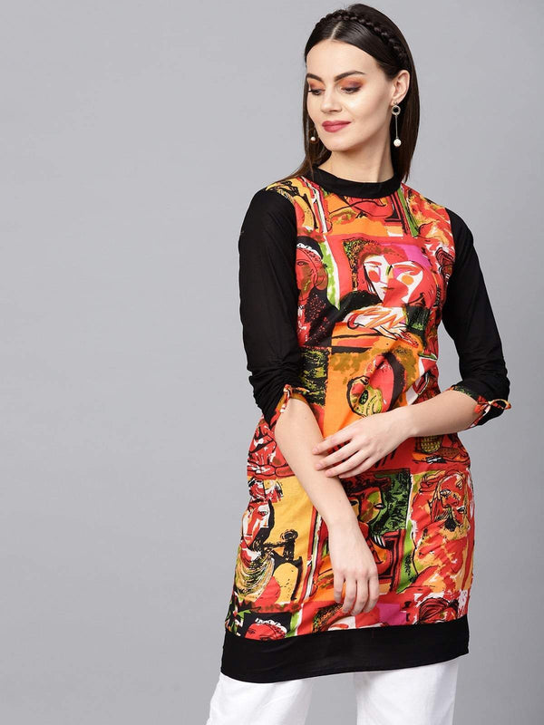 Women's Picasso Printed Reversible Kurti - Pannkh