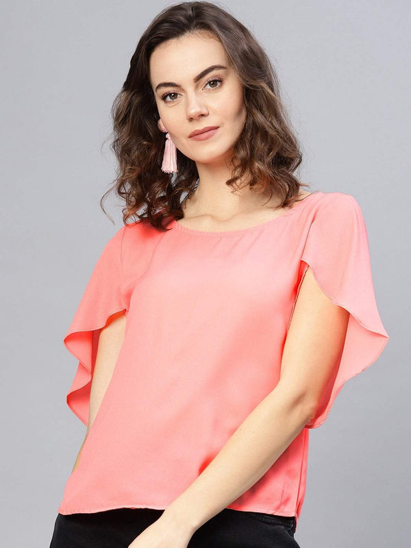 Women's Solid Petal Opening Top - Pannkh