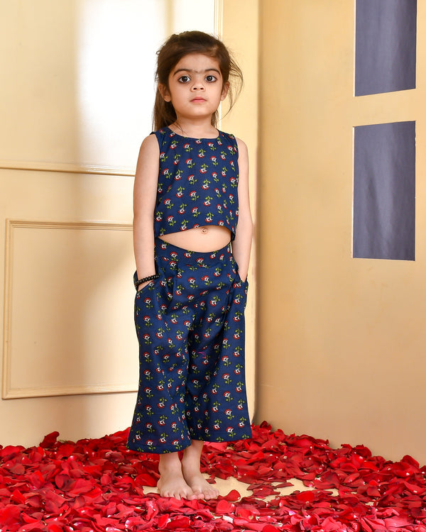 Girl's Blue Top and Trouser Set - Rangpur