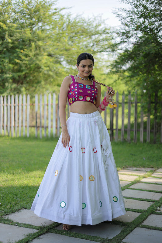 Women's  Reyon Pink Lehenga Set - Aastha Fashion