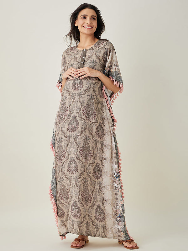 Women's Olive Garden Maternity and Nursing Kaftan - The Kaftan Company