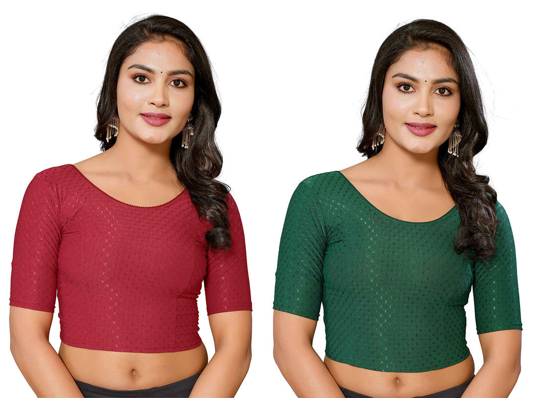 Women's Lycra Readymade Blouse Combo Pack - Malishka Export