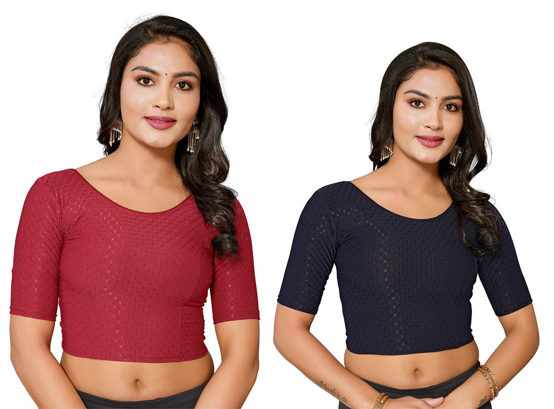 Women's Lycra Readymade Blouse Combo Pack - Malishka Export