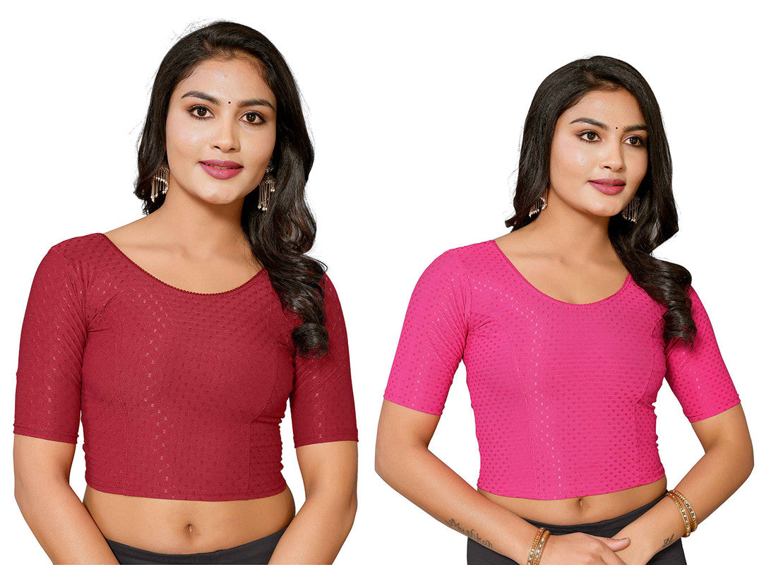 Women's Lycra Readymade Blouse Combo Pack - Malishka Export